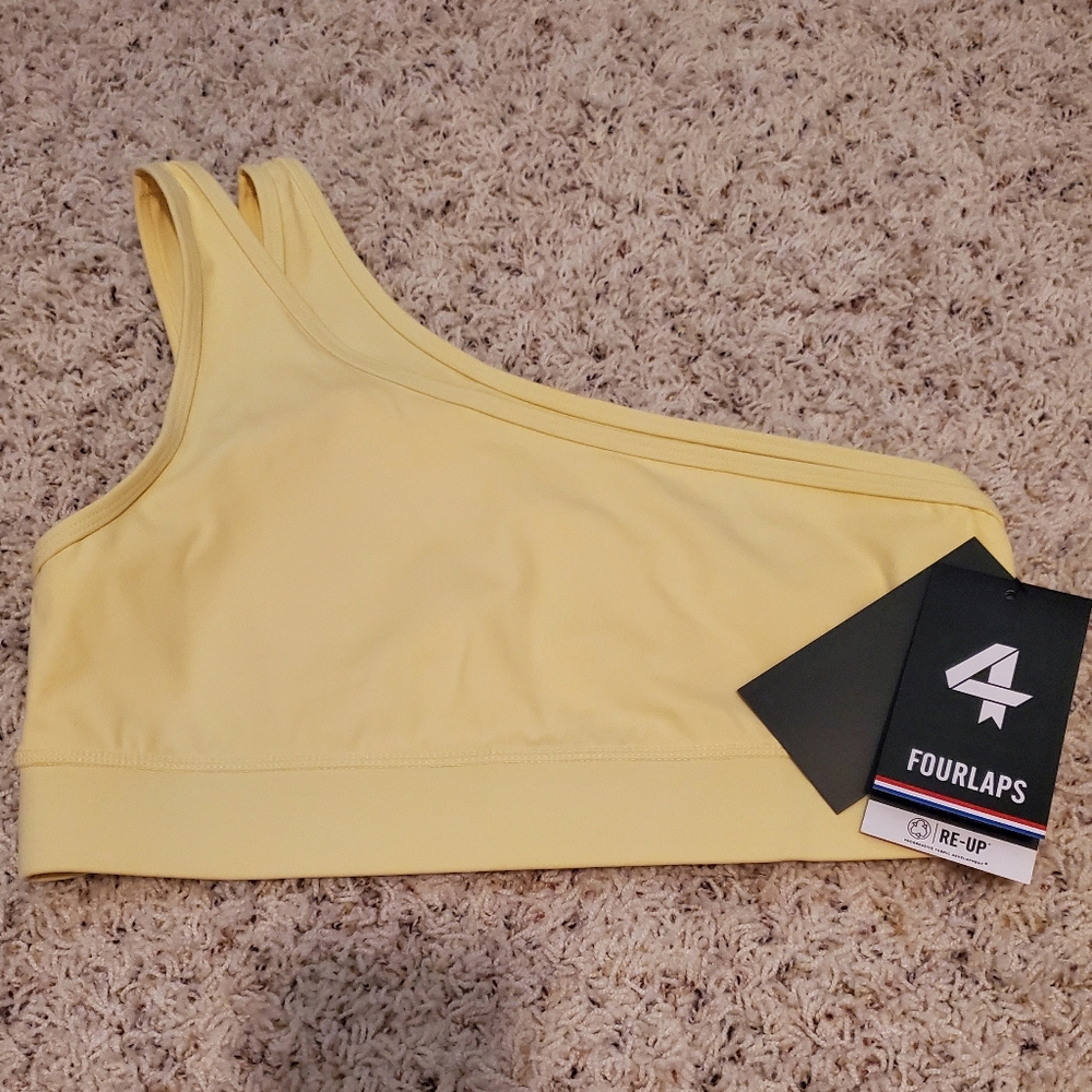 NWT Bright Yellow Banana Solo Bra Size M